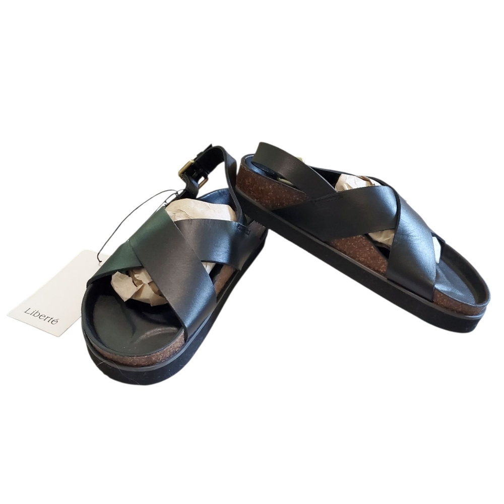 Liberté Leather Capri Sandal Wider Fit Black EU 39 US 8 - Picture 9 of 13